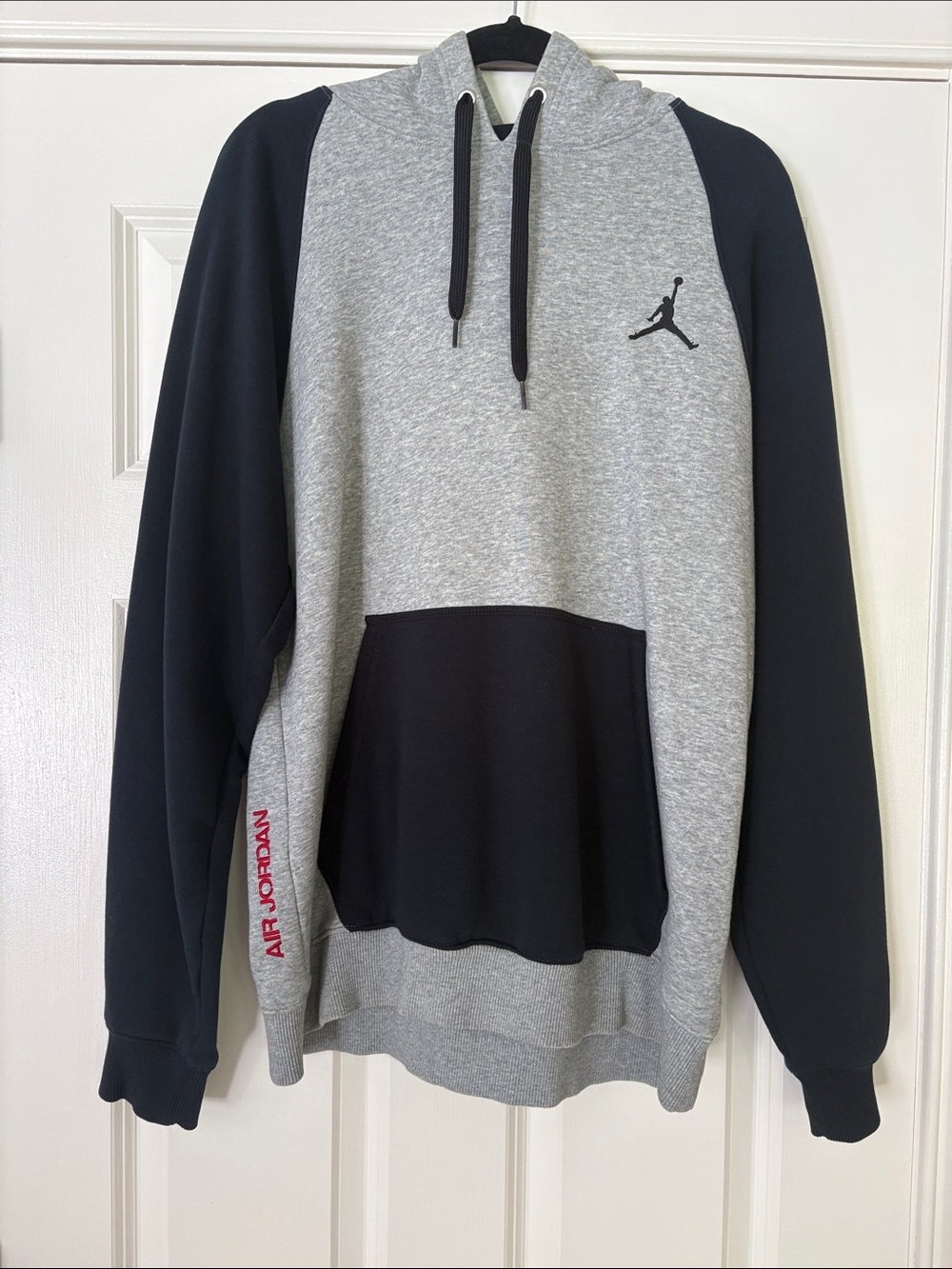 Jordan Gray & Black Hoodie with Logo on side